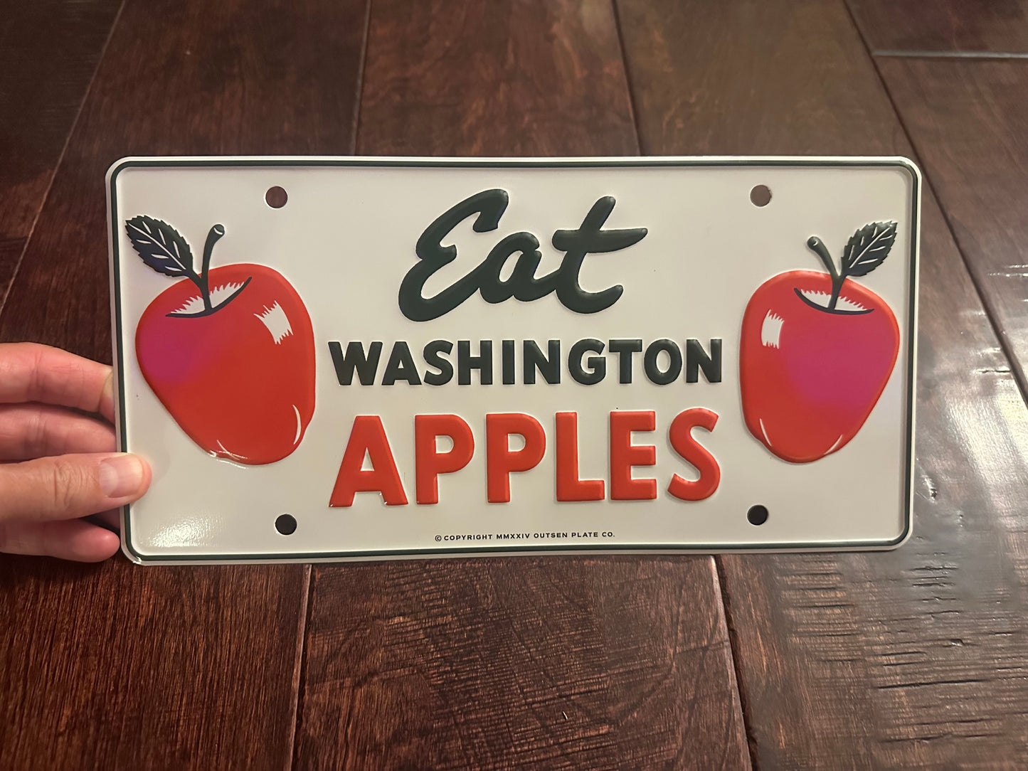 Eat Washington Apples License Plate