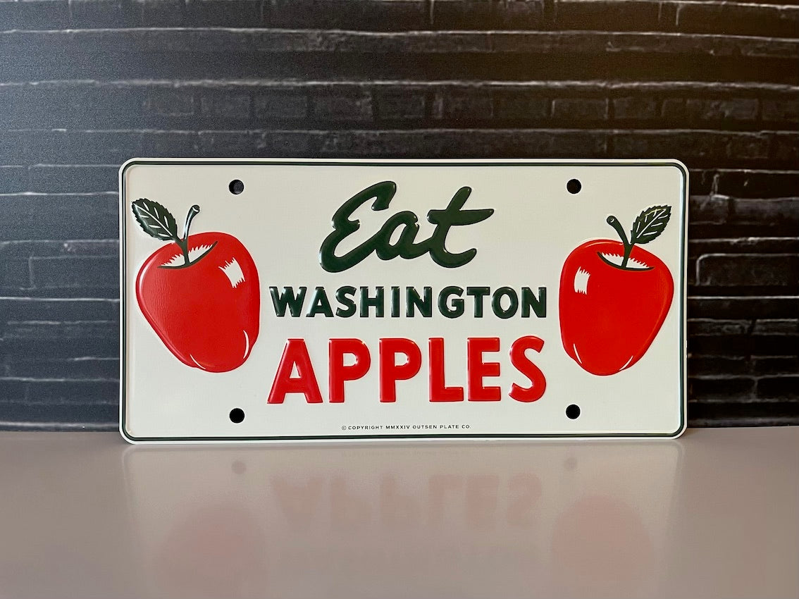 Eat Washington Apples License Plate