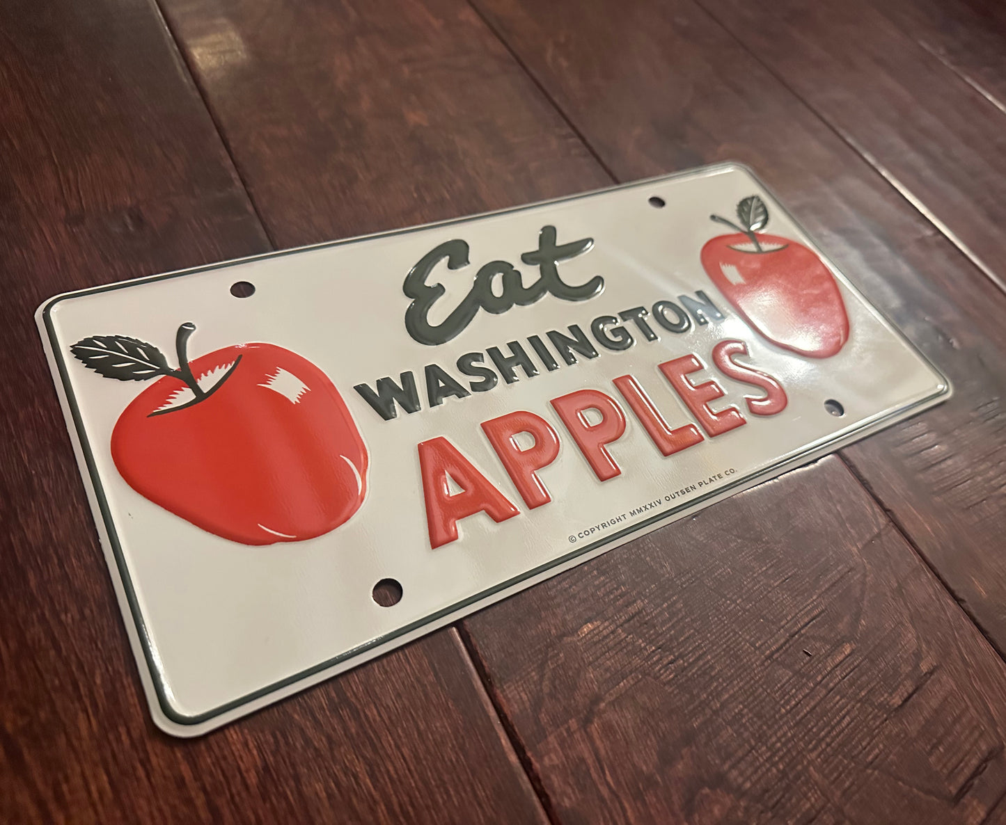 Eat Washington Apples License Plate