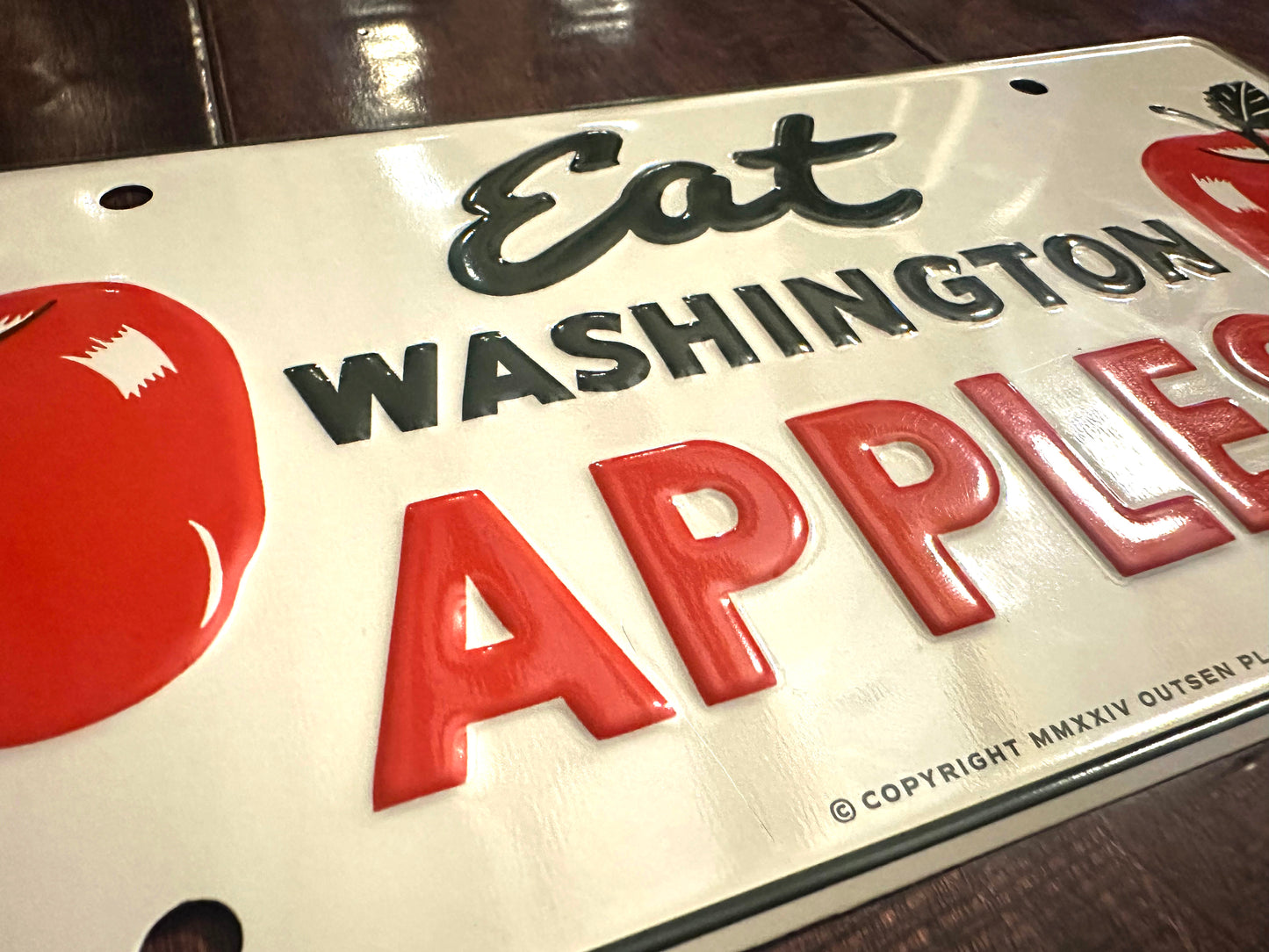 Eat Washington Apples License Plate