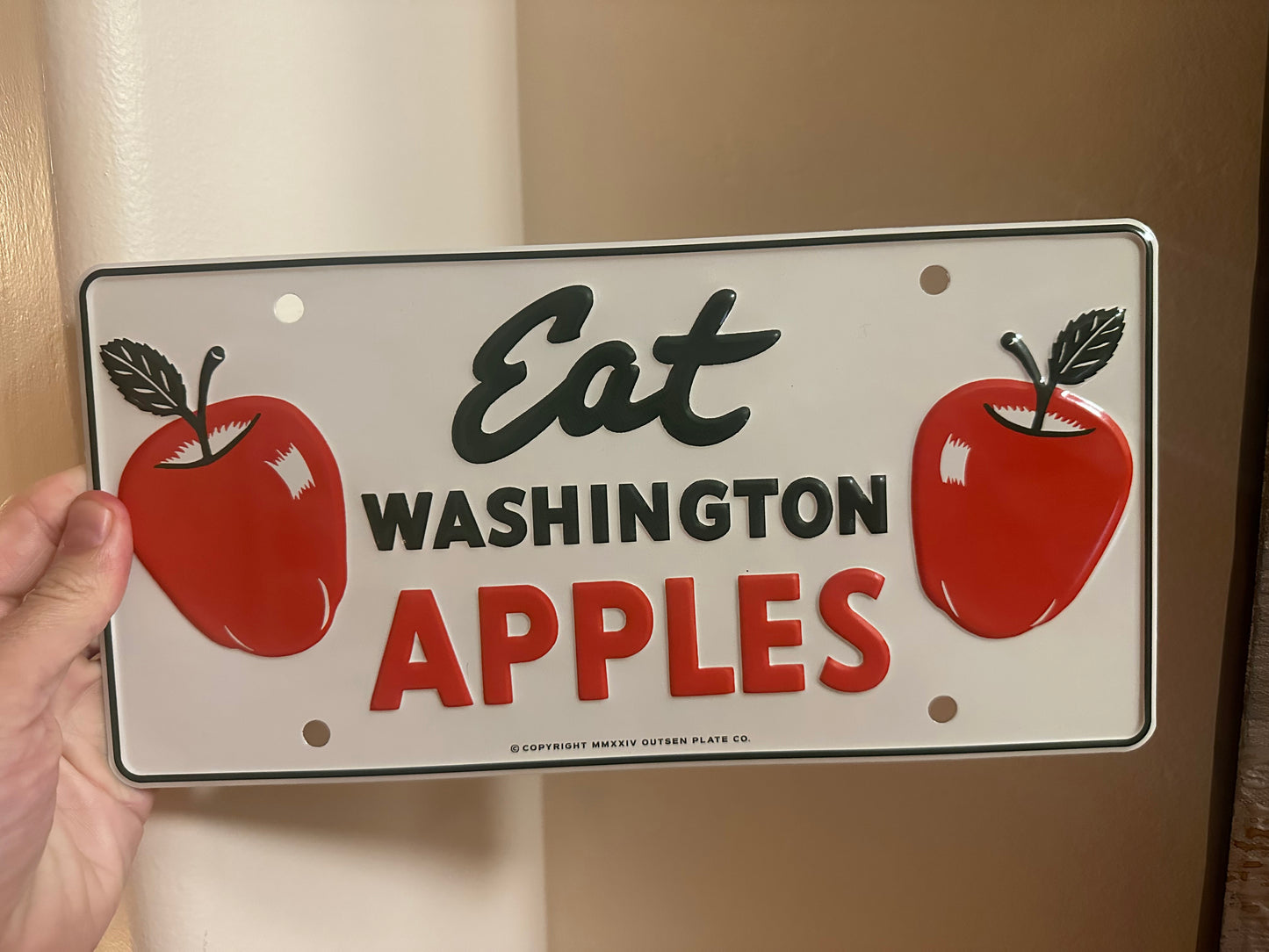 Eat Washington Apples License Plate