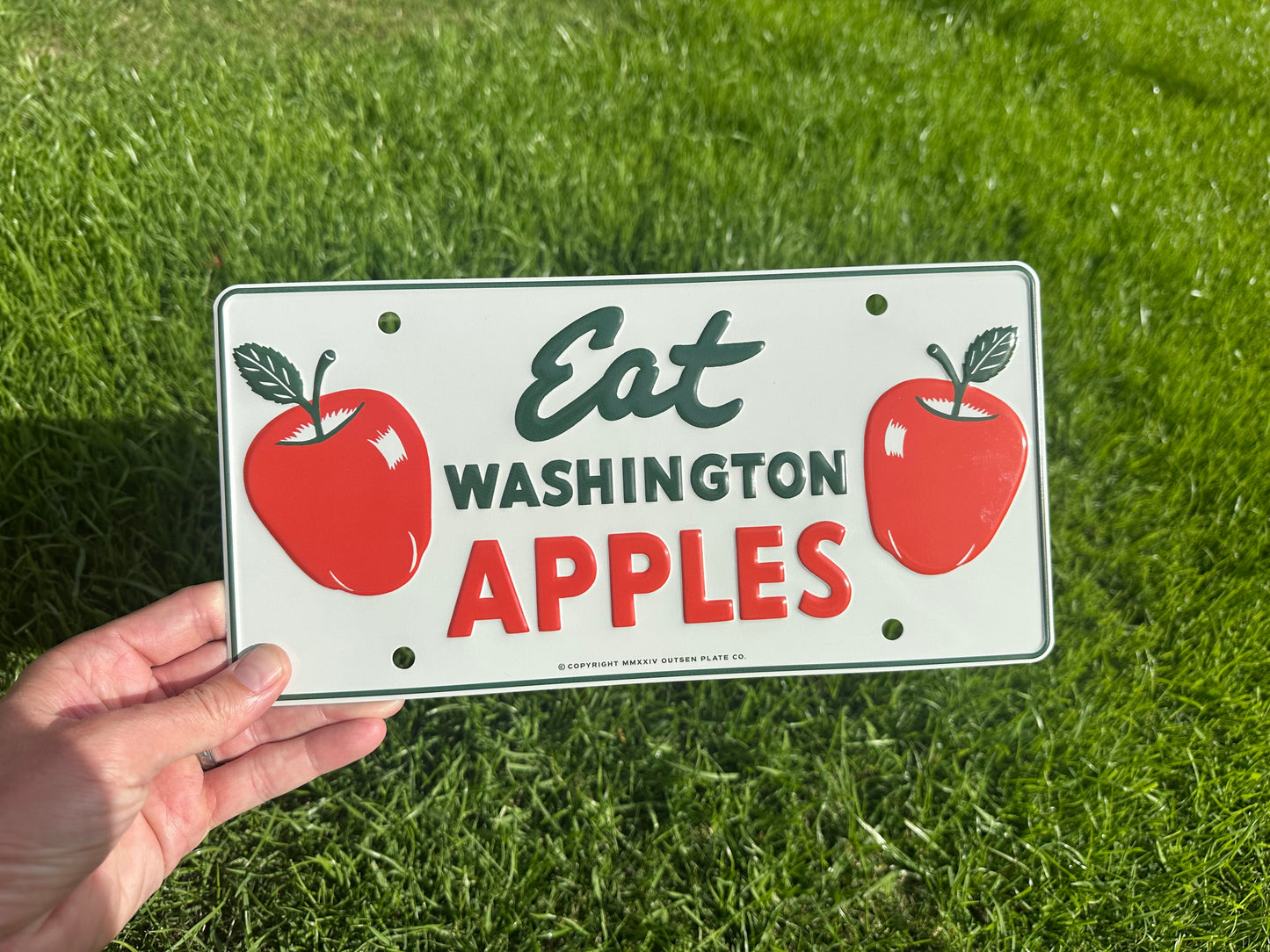 Eat Washington Apples License Plate