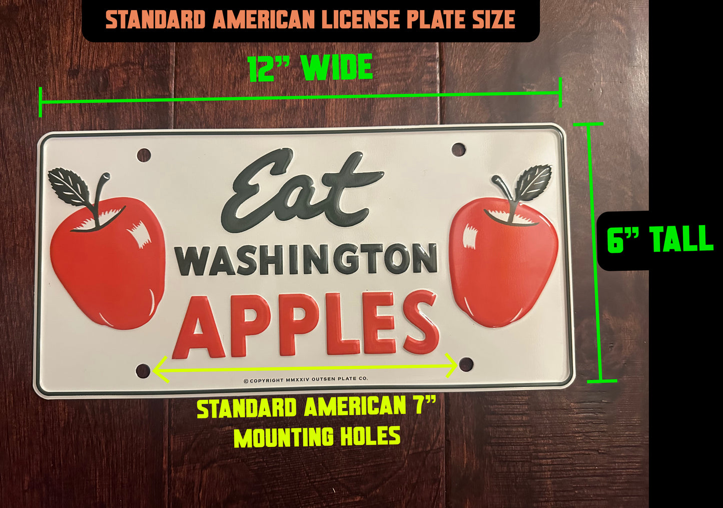 Eat Washington Apples License Plate