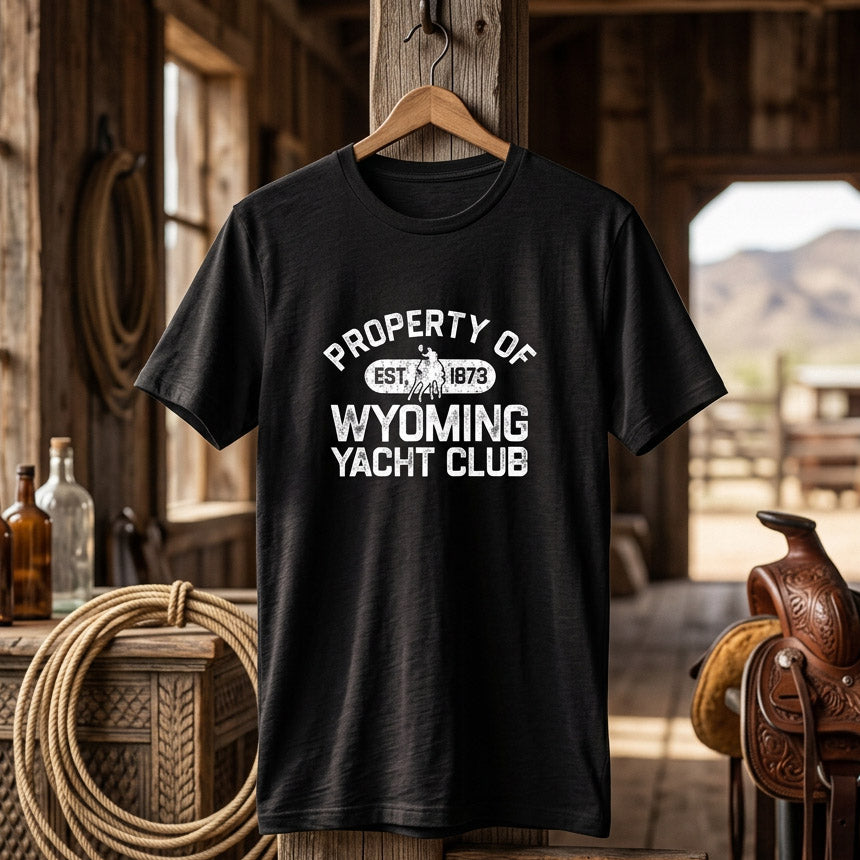 Wyoming Yacht Club - 1915 Ramsay Bucking Horse Inset (Black/White)