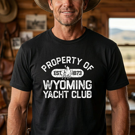 Wyoming Yacht Club - 1915 Ramsay Bucking Horse Inset (Black/White)